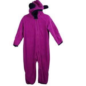 Columbia Infant Fleece Bunting Suit With Bear Ears Hood - Size 18-24M - Purple